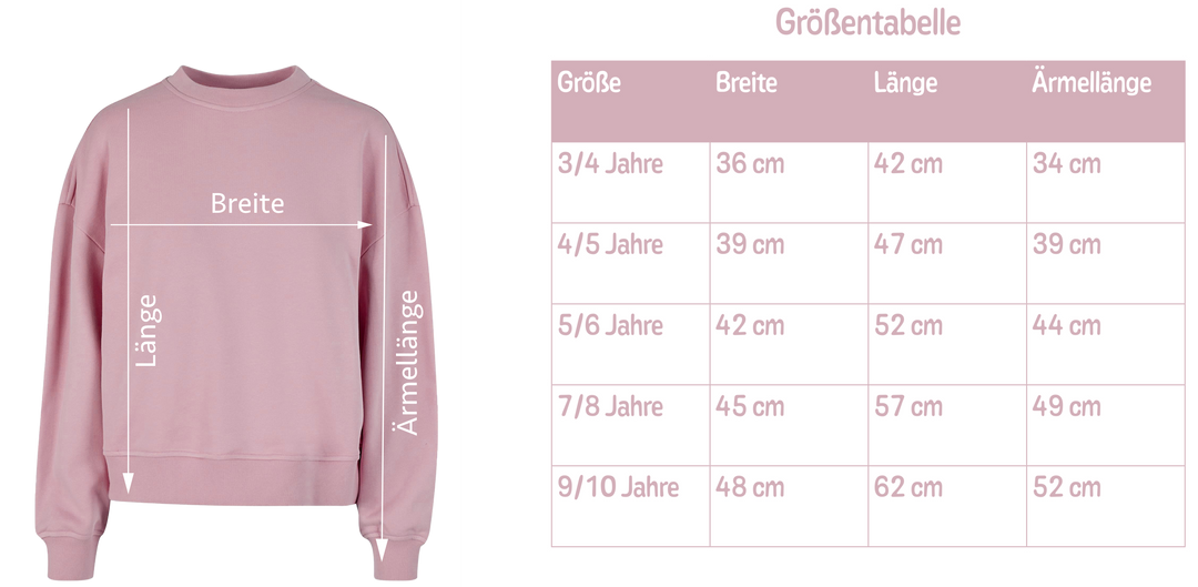 Sweatshirt Rosa zum Schulanfang zum selbst gestalten