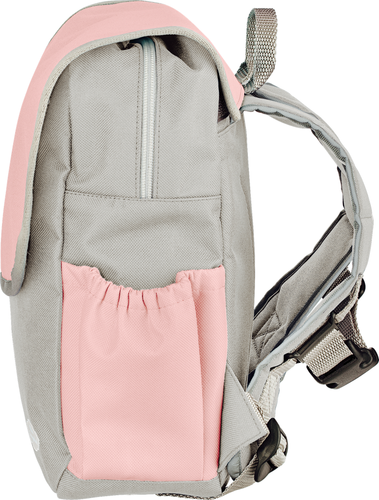 Happy Knirps Rucksack Seitenansicht rosa grau