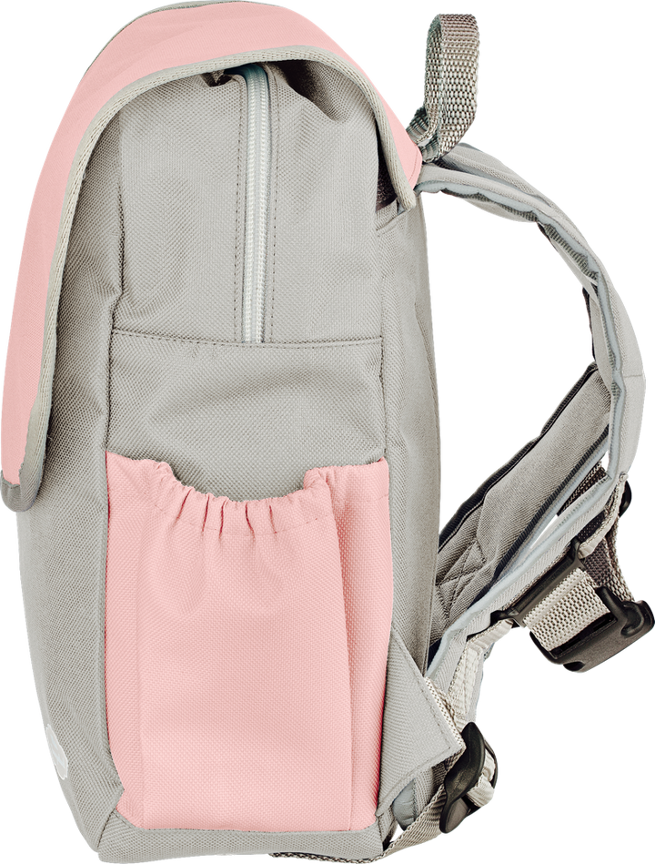 Happy Knirps Rucksack Seitenansicht rosa grau