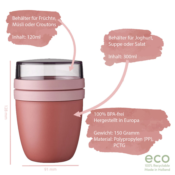 Lunchpot Ellipse mini 300ml - zum selbst gestalten