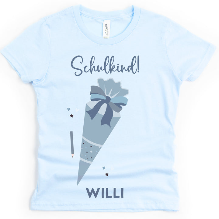 Schulanfang T-Shirt in Sky Blue - zum selbst gestalten