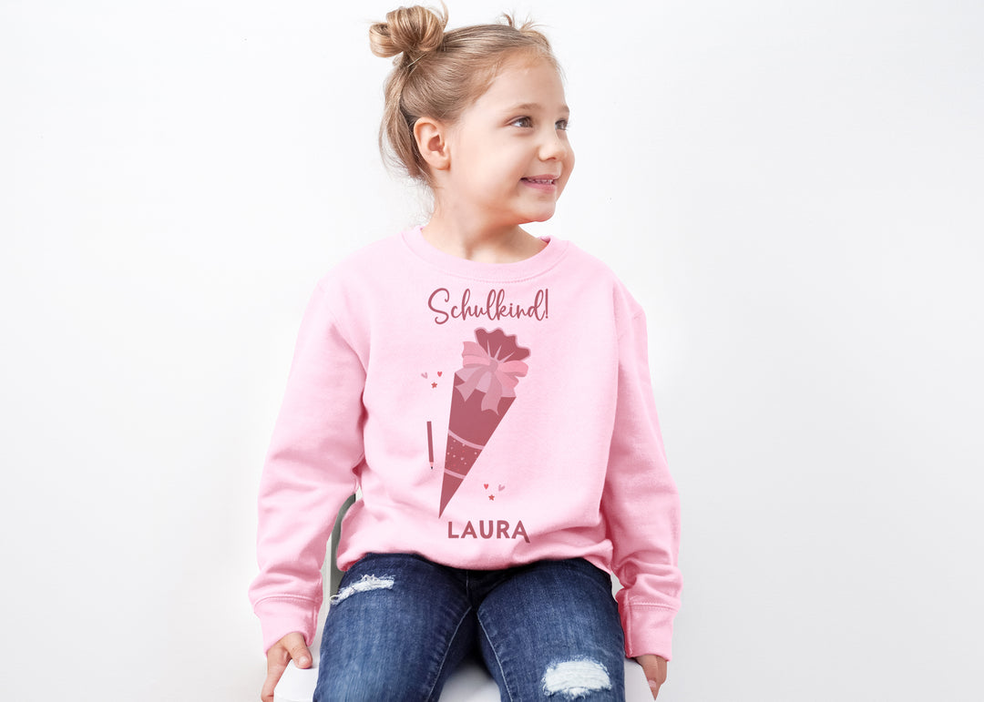 Sweatshirt Rosa zum Schulanfang zum selbst gestalten