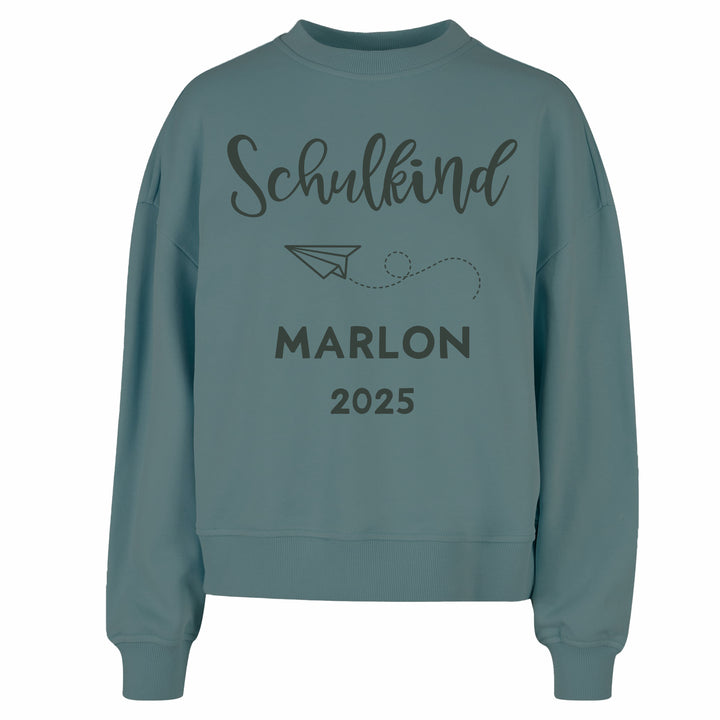 Sweatshirt Nordic Green zum Schulanfang -  zum selbst gestalten