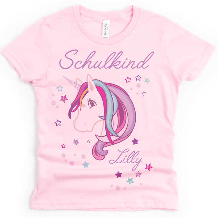 Schulanfang T-Shirt in Rosa - zum selbst gestalten