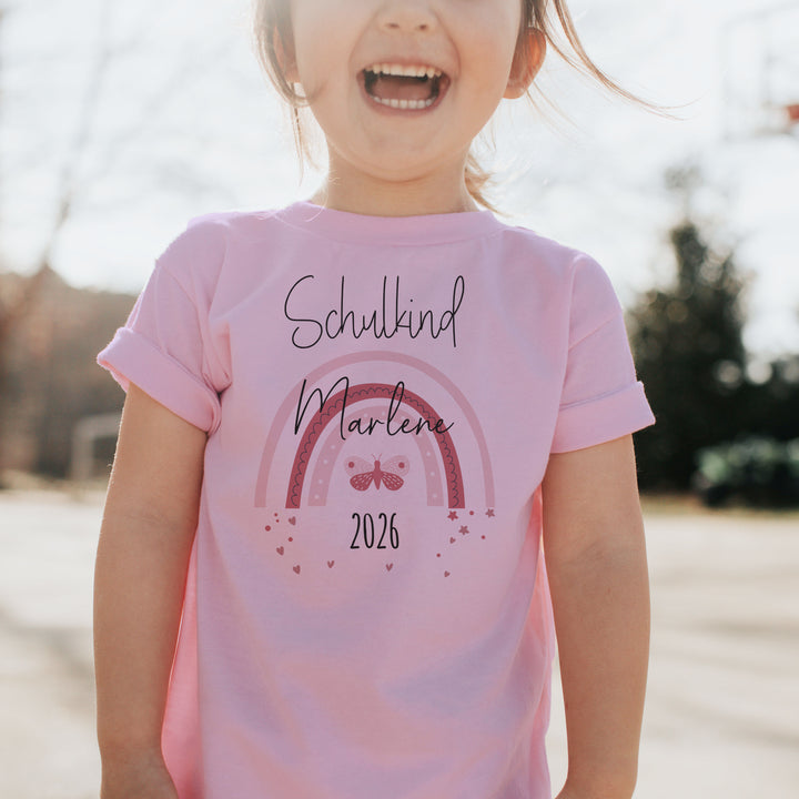 Schulanfang T-Shirt in Rosa - zum selbst gestalten