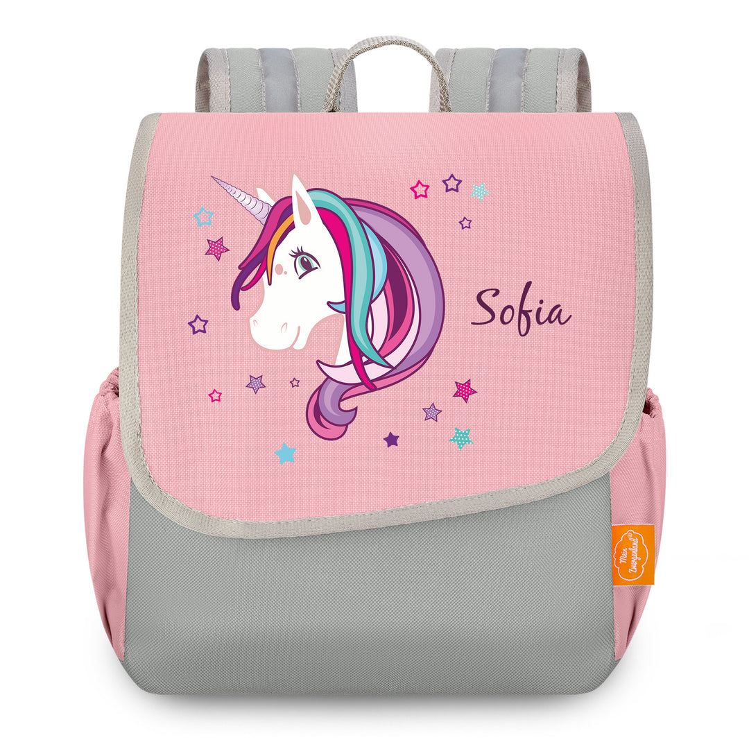 Happy Knirps Rucksack rosa-grau